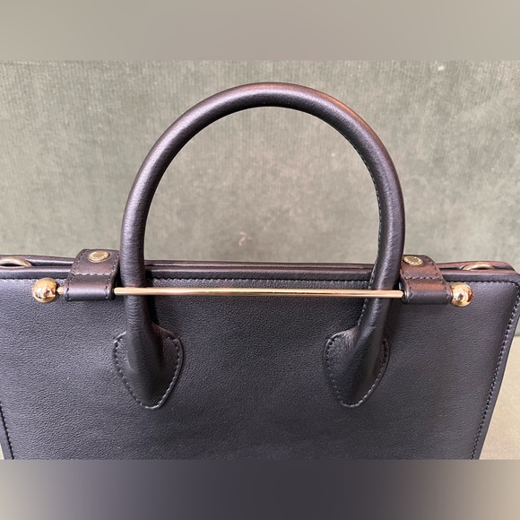 Strathberry Midi Calfskin Leather Tote - Black - Picture 8 of 10
